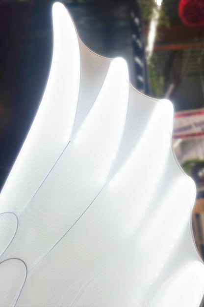 51" Lamp Angel Wings Stand White