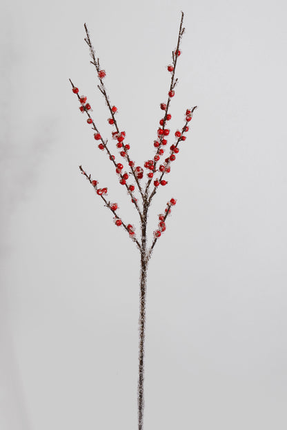 34" Iced Berry Spray Red