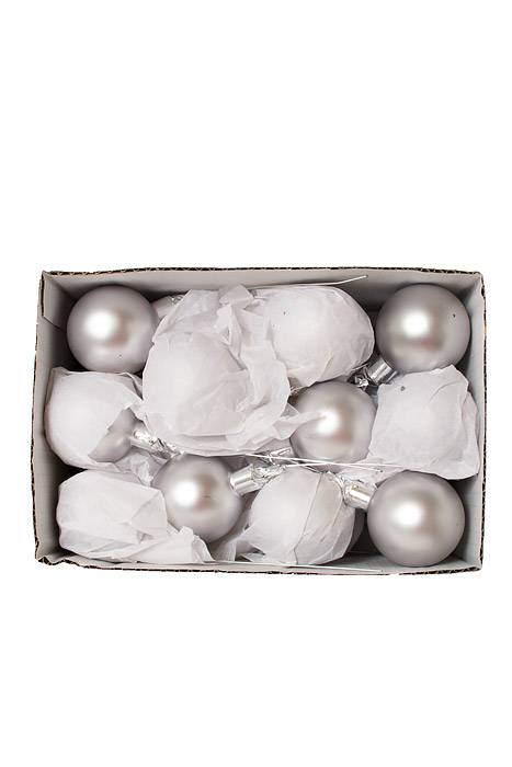 50mm Matte Glass Ball Silver Pkg/24