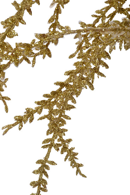 32" Glittered Grass Spray Gold