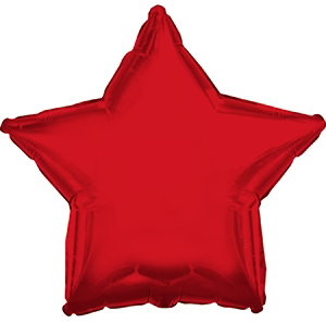 9" Foil Star Balloon Red Pkg/25