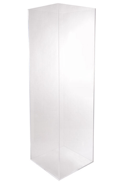 9" x 9" x 30" Acrylic Vase Clear