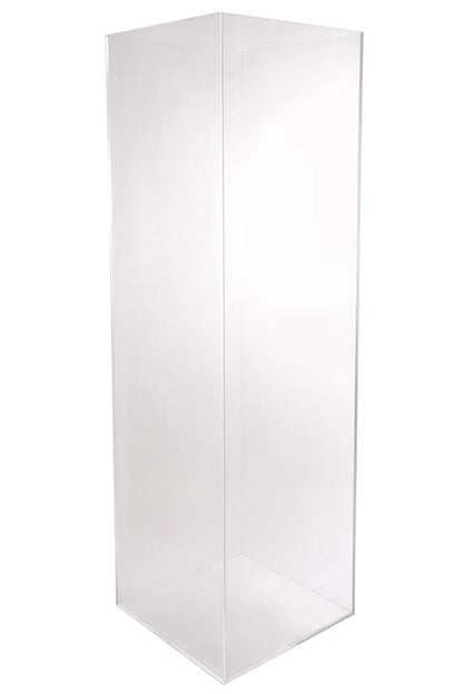 9" x 9" x 30" Acrylic Vase Clear