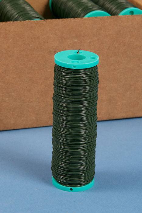 24ga Spooled Wire Roll Green