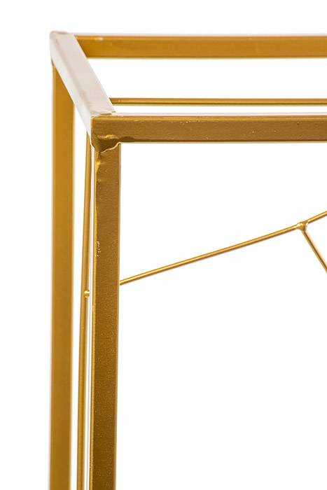 31.5" Square Metal Stand Gold