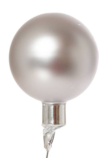 50mm Matte Glass Ball Silver Pkg/24