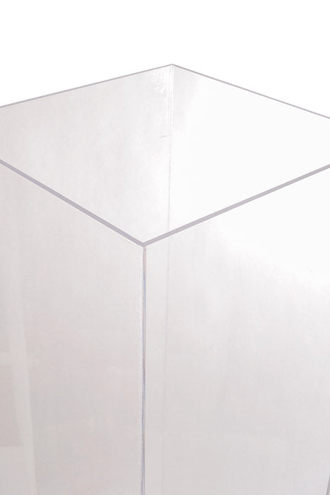 9" x 9" x 30" Acrylic Vase Clear