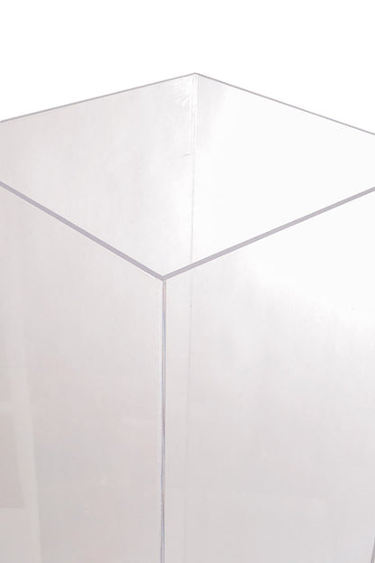 9" x 9" x 30" Acrylic Vase Clear