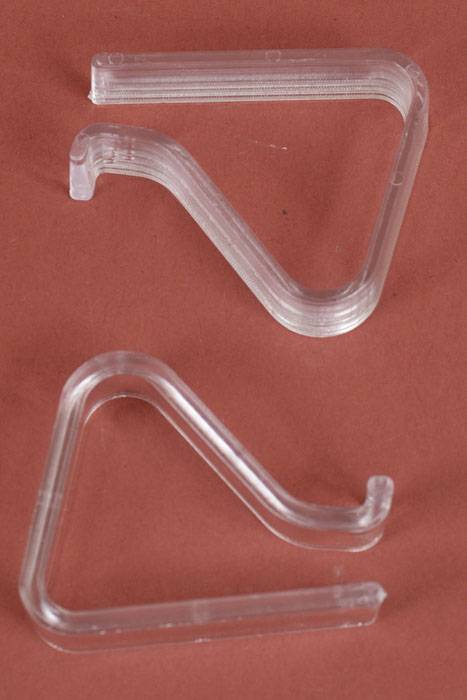2" X 1.5" Plastic Table Cover Clip Clear Pkg/12