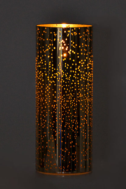 4" X 10" Mercury Glass Candle Mercury Gold