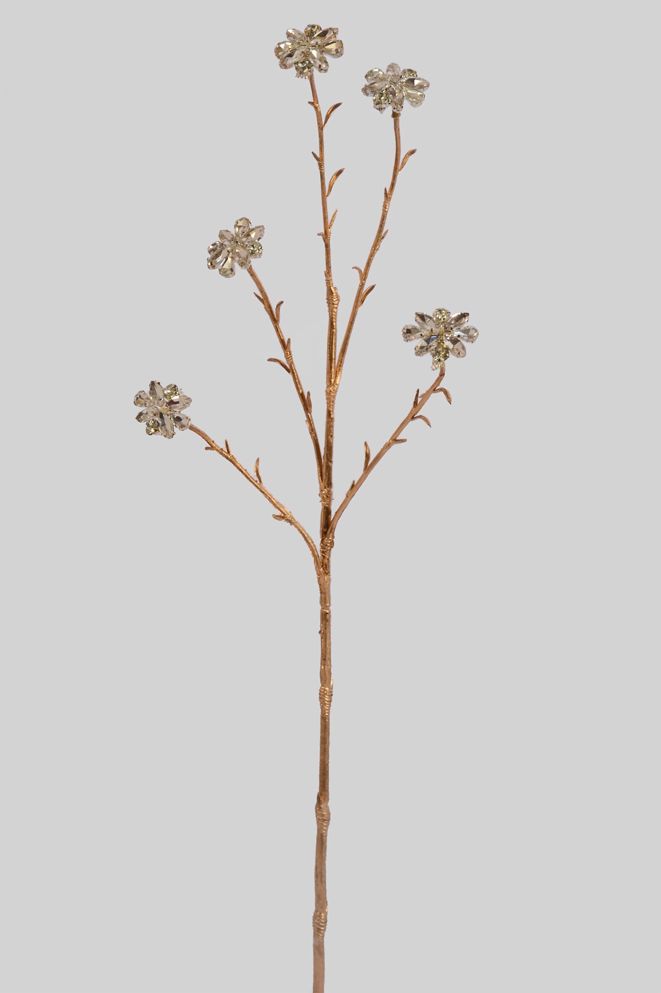 24" Jewel Blossom Spray Silver
