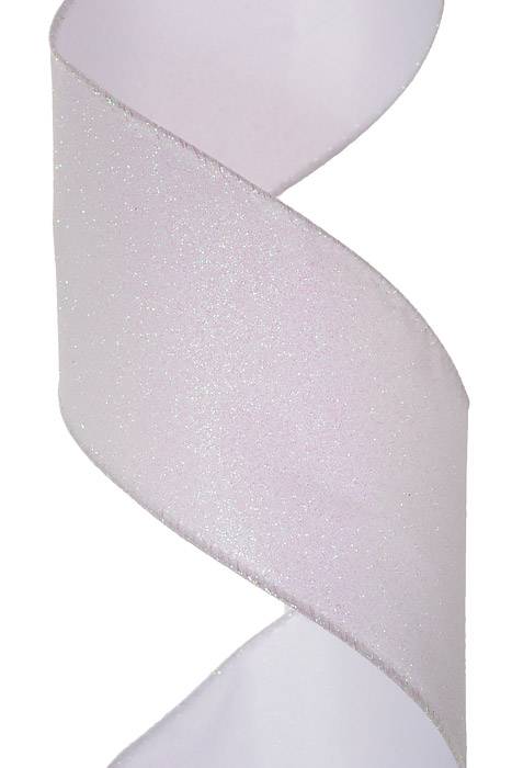 2.5" X 10yds All Flat Glitter/silv Edge Wh/irid