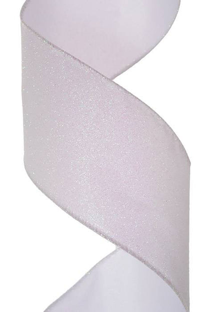 2.5" X 10yds All Flat Glitter/silv Edge Wh/irid