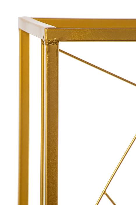 40" Square Metal Stand Gold