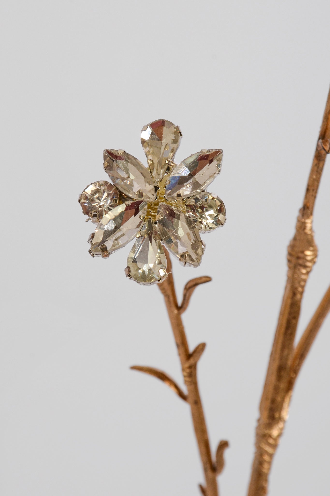 24" Jewel Blossom Spray Silver
