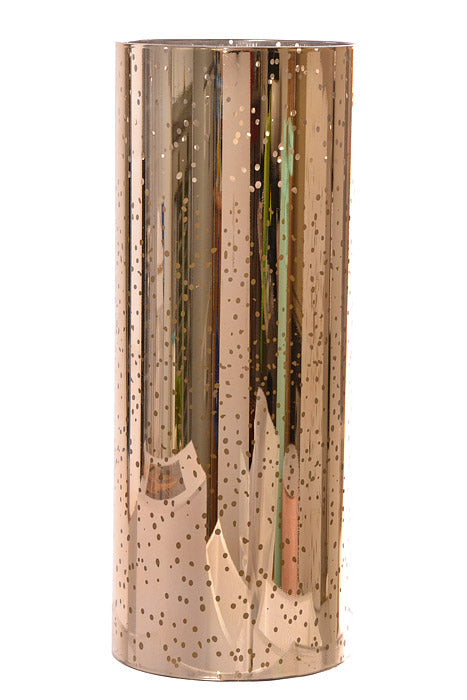 4" X 10" Mercury Glass Candle Mercury Gold