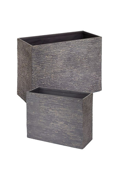 24"-31.5"  Fiber Resin Aged Room Divider Ash Set/2