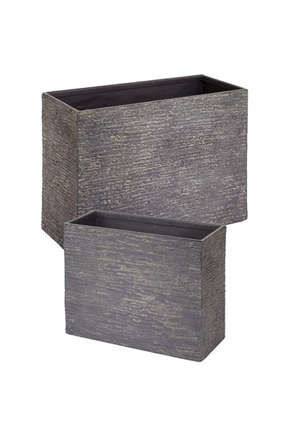 24"-31.5"  Fiber Resin Aged Room Divider Ash Set/2