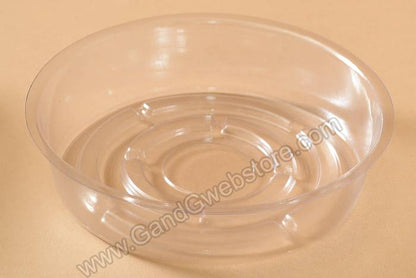 6" Plastic Saucer Clear Pkg/12