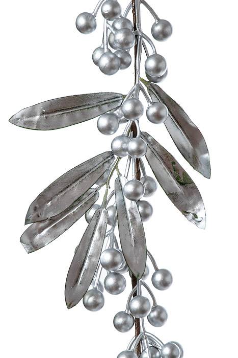 6ft Metallic Berry Garland W/leaves
