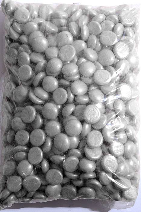 Flat Glass Marbles Silver 5lb/pkg