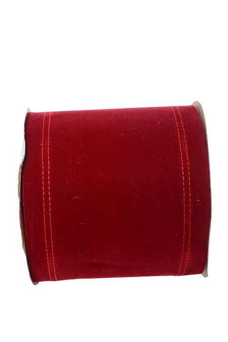 6" X 20yds Wired Velvet Ribbon Holiday Red