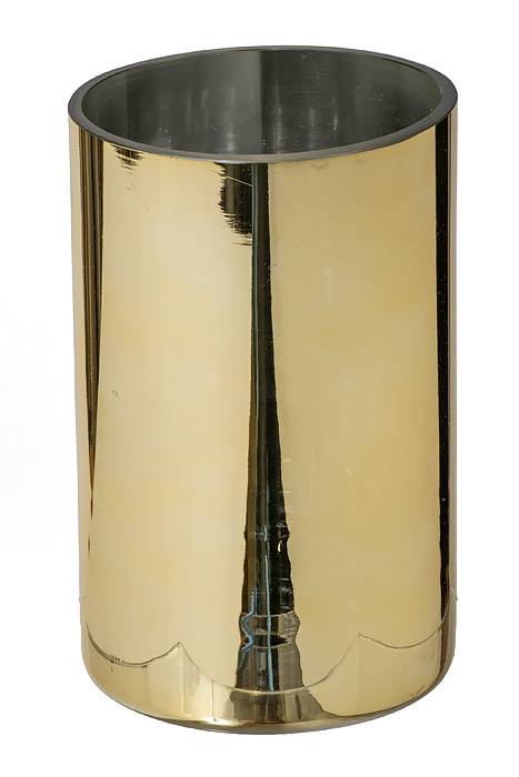 5" X 8" Cylinder Glass Vase Gold