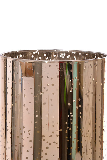 4" X 8" Mercury Glass Candle Mercury Gold