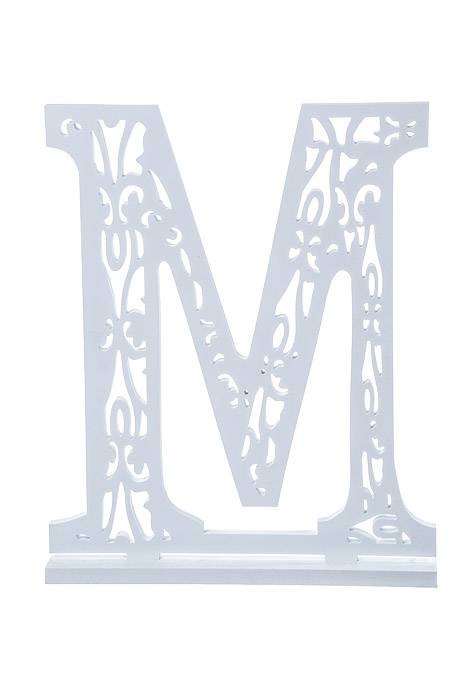 20" Carved Letter "mr&amp;mrs" White Pkg/6