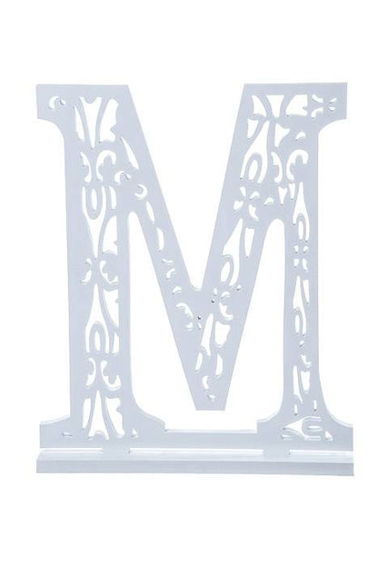 20" Carved Letter "mr&amp;mrs" White Pkg/6