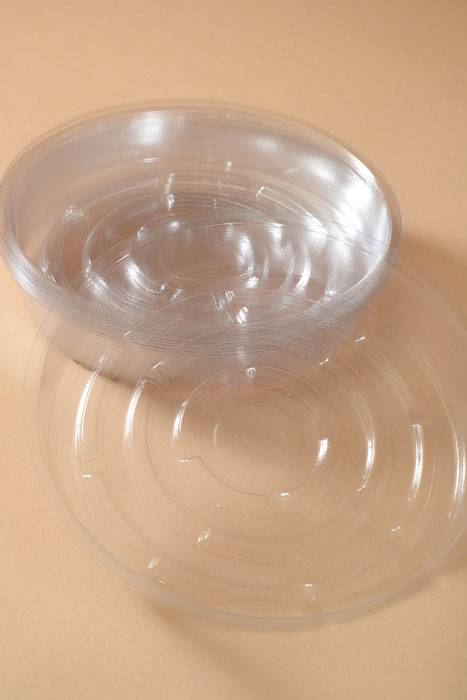 8" Plastic Saucer Clear Pkg/12