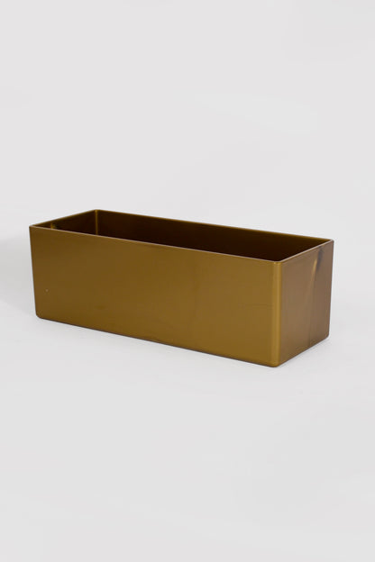 4.5" X 12" X 4" Rectangular Vases Gold