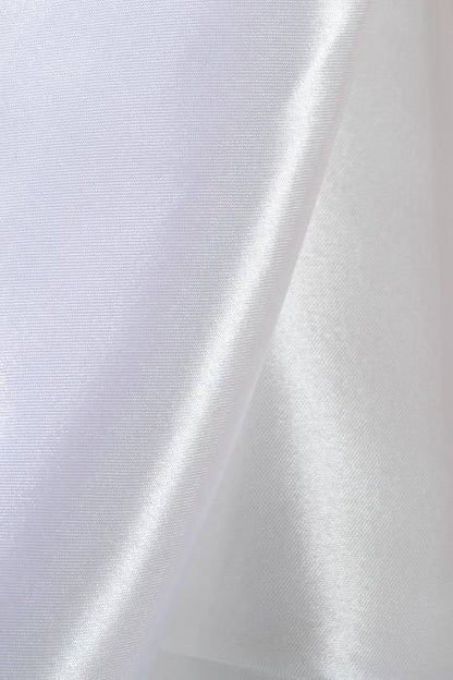 60" X 10yds Satin Fabric White