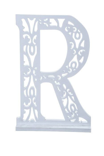 20" Carved Letter "mr&amp;mrs" White Pkg/6