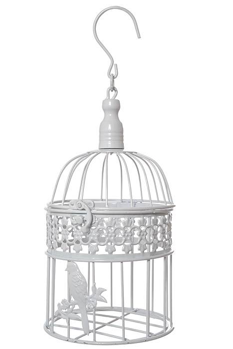 13/16/20" Metal Round Bird Cage White