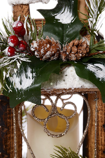 13.38" Wooden Light Box Natural/White