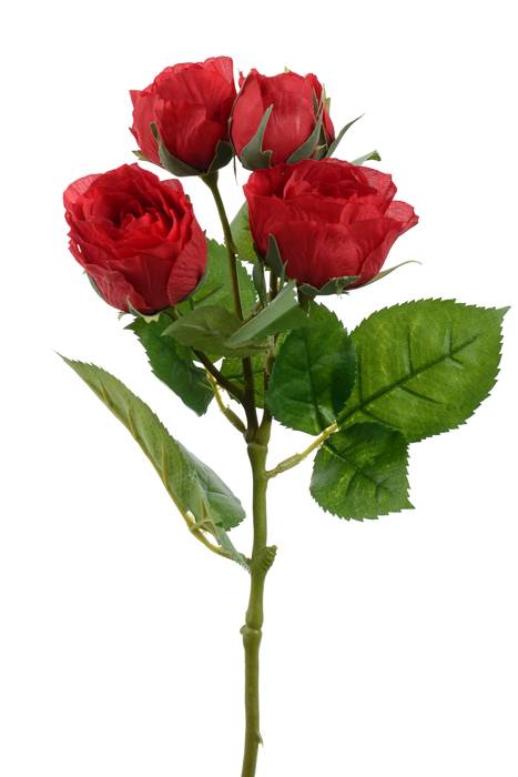 15" Silk Rose Spray Red