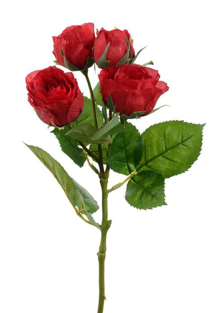 15" Silk Rose Spray Red