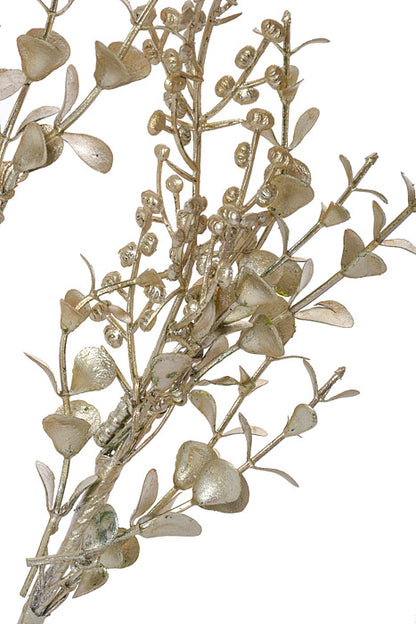 9.5" Metallic Boxwood Pick Champagne