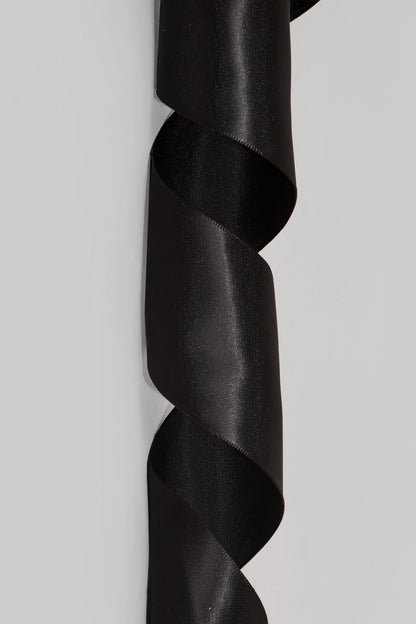 2 1/2" X 10Yds Wired Satin Ribbon Black