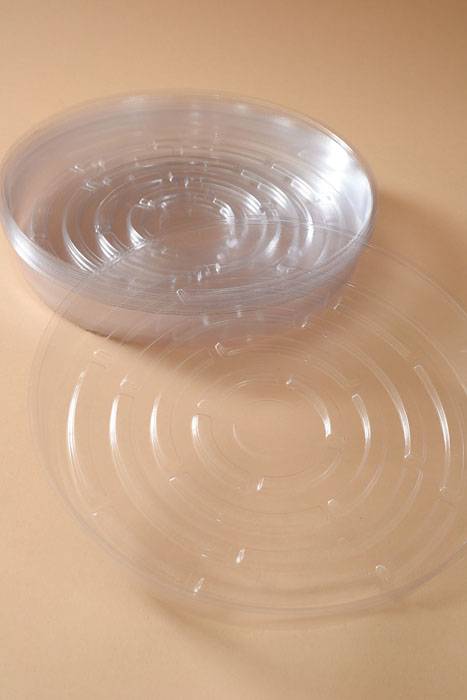 10" Plastic Saucer Clear Pkg/12