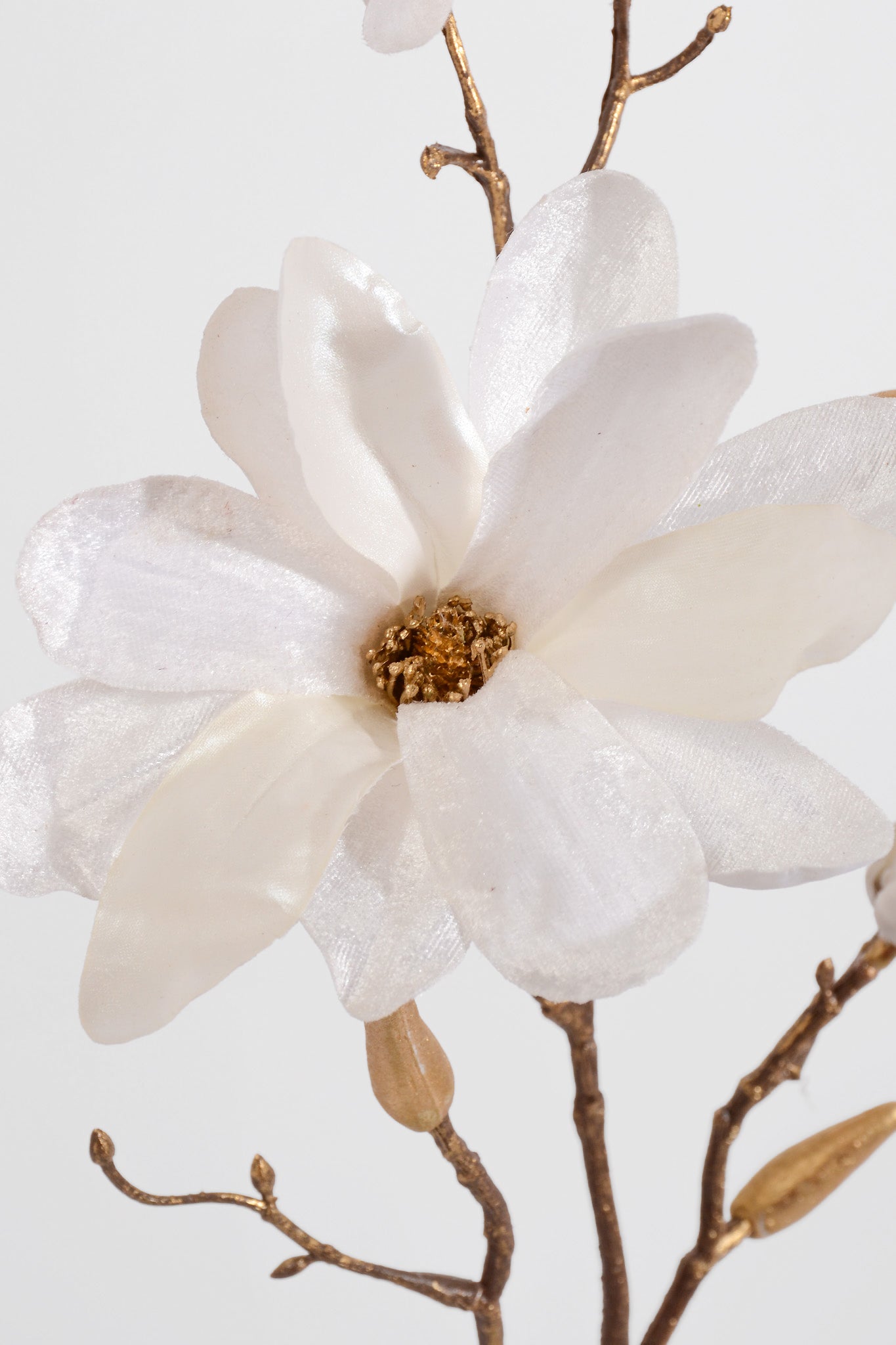 26" Shimmer Velvet Magnolia Spray Cream