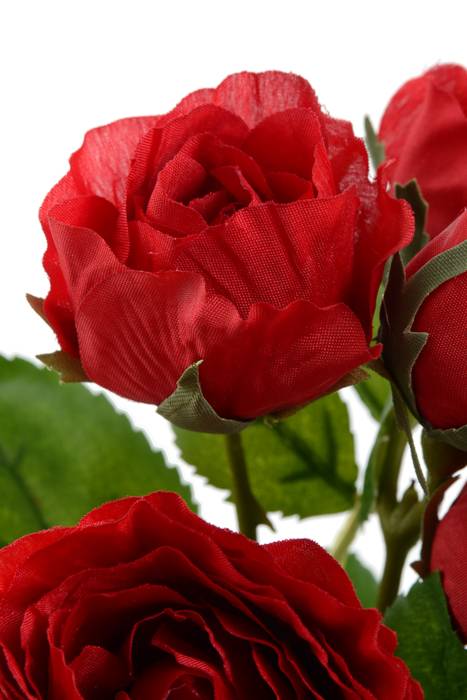 15" Silk Rose Spray Red