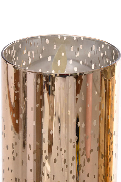 5"/6"/7" Mercury Glass Candle Mercury Gold