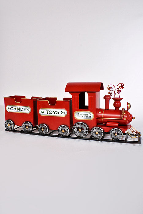 30" Metal North Pole Train Red