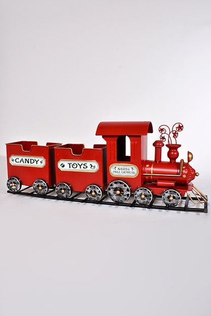 30" Metal North Pole Train Red