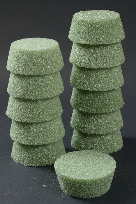 3.75&quot; X 3&quot; X 2&quot; Styrofoam Taper Pot Insert Green Pkg/12
