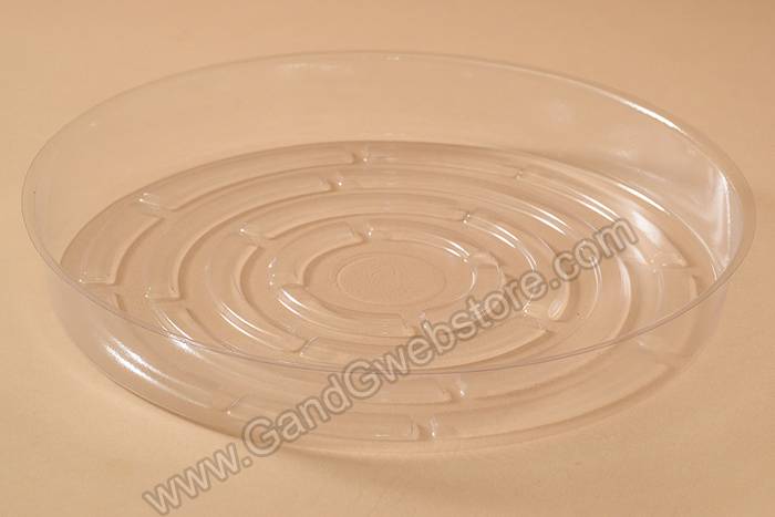 10" Plastic Saucer Clear Pkg/12