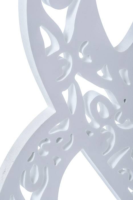 20" Carved Letter "mr&amp;mrs" White Pkg/6