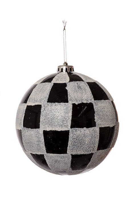 6" Ornament Ball Black/White Box/3
